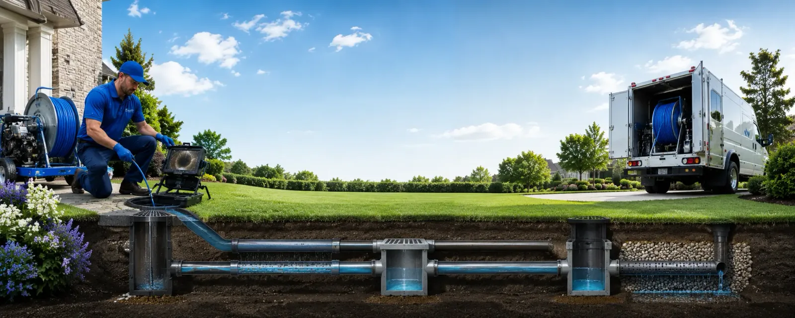 Outdoor drain cleaning information for Riverhead, NY